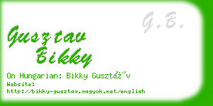 gusztav bikky business card